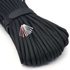 PSKOOK Survival Paracord Parachute Fire Cord Survival Ropes Red Tinder Cord PE F