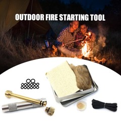 Fire Piston Fire Starter Kit Fire Starting Tool For Outdoor Camping Hiking URNG