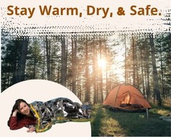 Emergency Thermal Mylar Sleeping Bags 2 Pack Ultra Compact for Camping