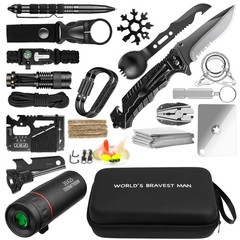 Survival Kit 34 in 1 Emergency Tactical Survival Gear Camping Tool Accessorie…