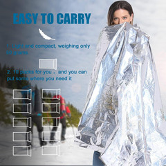 Emergency Mylar Thermal Blanket 82 * 64 In(5 Pack), Gigantic Space Blanket, Surv