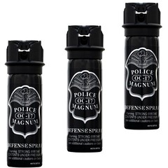 3 POLICE MAGNUM Pepper OC Spray 3oz Safe FlipTop Fogger Self Defense Protection