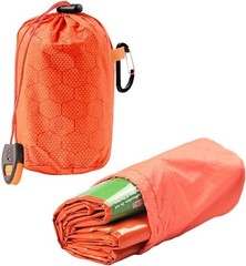 Survival Bivvy Sack Storage Bag Waterproof Drawstring Pouch Carabiner Clip Small