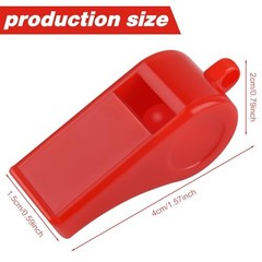 Zuazaor 300 Pieces Referee Whistles in Bulk Loud Plastic Emergency mixed colors