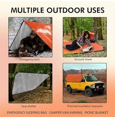UST Survival Blanket/Tarp 2.0 with Windproof and Waterproof Material for Emer…
