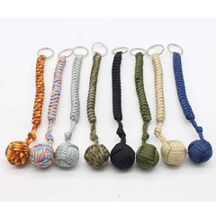 Paracord Monkey Fist Style Keychain Outdoor Hiking Accessory