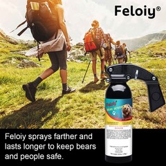 Feloiy Home Self Defense 16oz 35Ft, Bear Repellent Spray Legal Formula