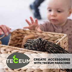 Teceum Paracord Type Iii 550 Dark Grey 100 Ft 4Mm Tactical Rope Mil-Spec