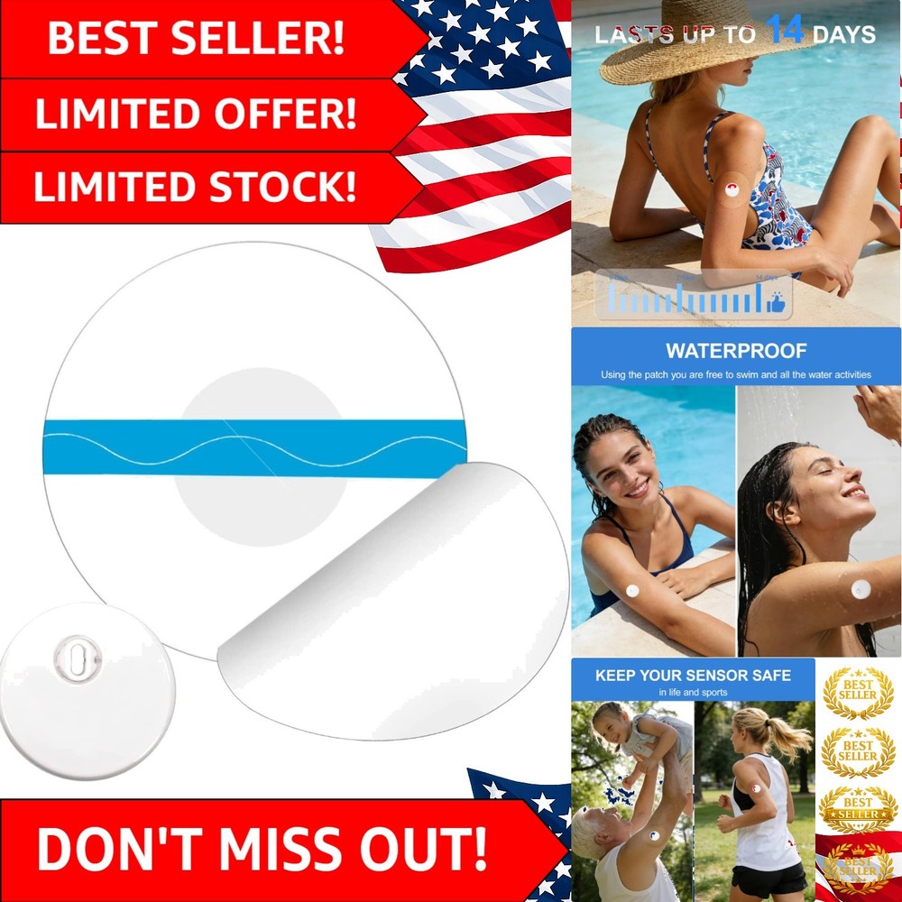 Ultra-Thin 20-Pack Freestyle Libre 3 Covers – Comfortable for Sports & Swimming