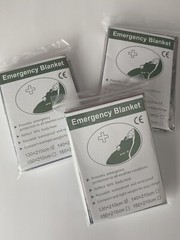 Emergency Blankets Set of 3 – 130 x 210 cm Rescue Thermal Mylar – New