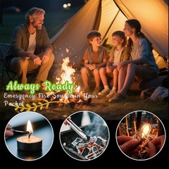 2 in 1 Portable Multitool Permanent Match Lighter Striker Fire Starter Survival