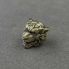 Retro Brass Original Tiger beads keychain DIY accessories paracord beads
