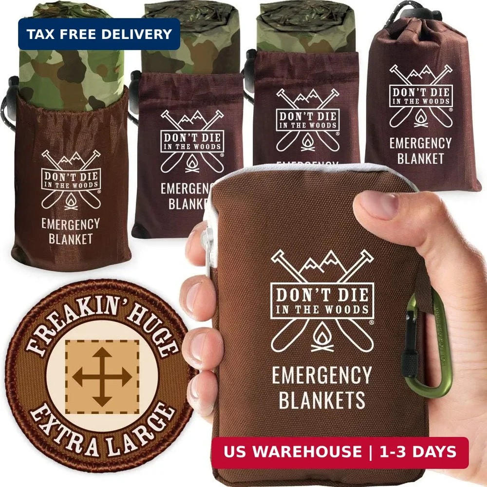 – Freakin’ Huge Emergency Blankets [4-Pack] Extra-Large Thermal Mylar Space Blan