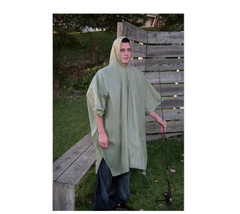 Boulder Creek Vinyl Rain Storm Gear Poncho 50″ x 80″ Olive
