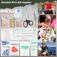 320 PCS Survival Kit, First Aid Gear for Men Dad, Camping Hiking Car Home