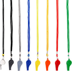 Whistle, 8PCS Sports Whistles with Lanyard, Loud Crisp Sound Whistles Bulk Ideal