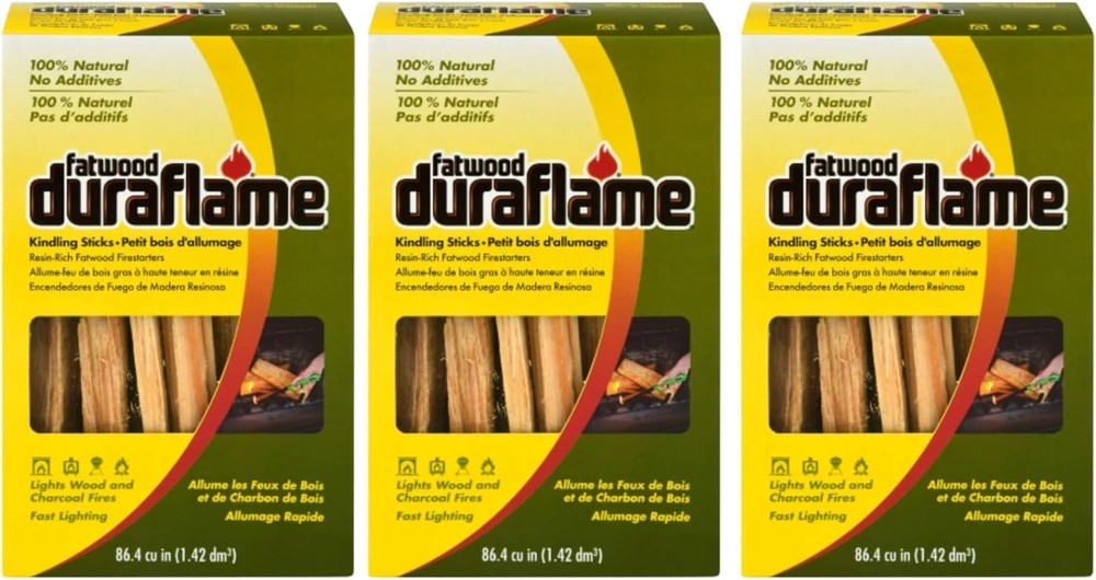 Duraflame Fatwood Firelighters, 86.4 cu in (3 Pack)