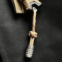 Titanium Paracord Bead Outdoor EDC Necklace Bead Stopper, Style 1