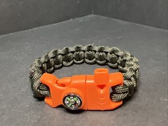 550 Paracord Survival Bracelet – Blaze Patrol – Fits 7” – Compass/Fire