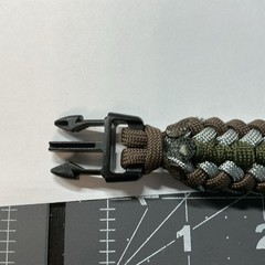 Sanctified Covenant 550 Paracord Bracelet Green , Brown, Gray. 9 Inches.