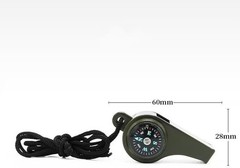 3-in-1 Military Survival Whistle: Whistle, Compass & Thermometer for Adventures