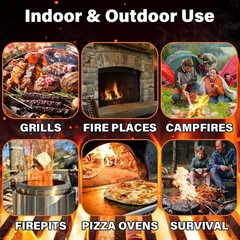 Quick & Easy Natural Fire Starters – 32 Cubes for All Your Fire Needs Outdoors