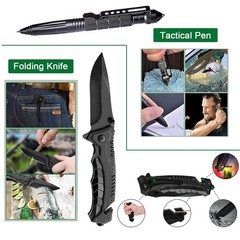 Angieast Survival Kit 35 in 1, First Aid Kit, Gear, Large, black