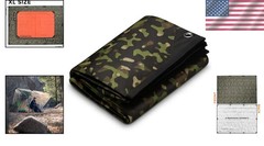 Woodland Camo Survival Tarp – Reflective Thermal