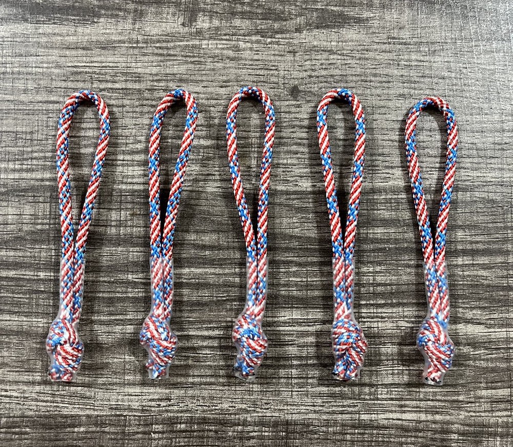 Red White & Blue Nike Elite Zipper Pull replacements (Set of 5) – Paracord Dredz
