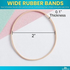 1InTheOffice Rubber Bands #14, Size14 Bands, Beige, 1 lb Box, Crepe