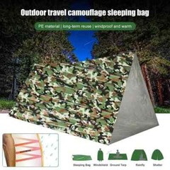 Bivvy Camouflage Emergency Sleeping Bag Thermal Survival Camping Hiking Outdoor