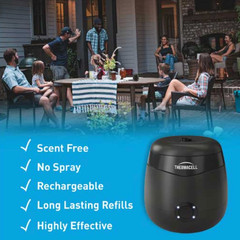 Thermacell E55 Rechargeable Mosquito Repeller Patio Outdoor Camping Charcoal