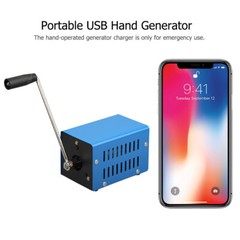 20W Emergency USB Charging Electric Generator Hand Crank Dynamotor for Outdoor