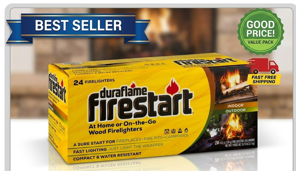 Firestart Compact Water Resistant Fire Starters 24 Count Camping Essentials