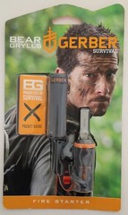 Gerber Survival Bear Grylls Fire Starter Kit Whistle Lanyard Waterproof Storage