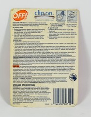Off! CLIP ON Mosquito Repellent Fan REFILL ~ 12 hr protection NIP = 2 refills