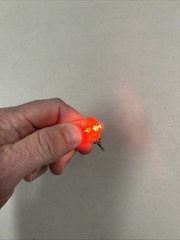 Key Chain with Whistle, Compass and Red Emergency Light
