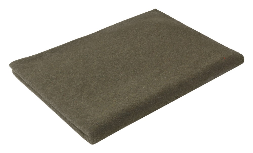 Olive Drab Outdoor Survival Wool Blanket Emergency Cover for Camping and Hiking