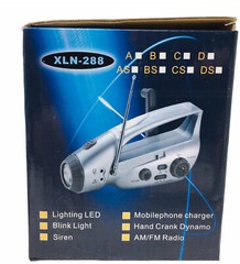 Emergency Solar / Hand Crank Radio & Flashlight Plus Cell Phone Charger