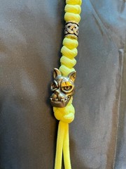 Paracord Keychain or knife lanyard. Bag, backpack, zipper pull. Glow-in-the-Dark