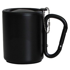 Carabiner Hook Handle Mug with Lid Outdoor Travel Coffee Mug Camping Hiking Cup
