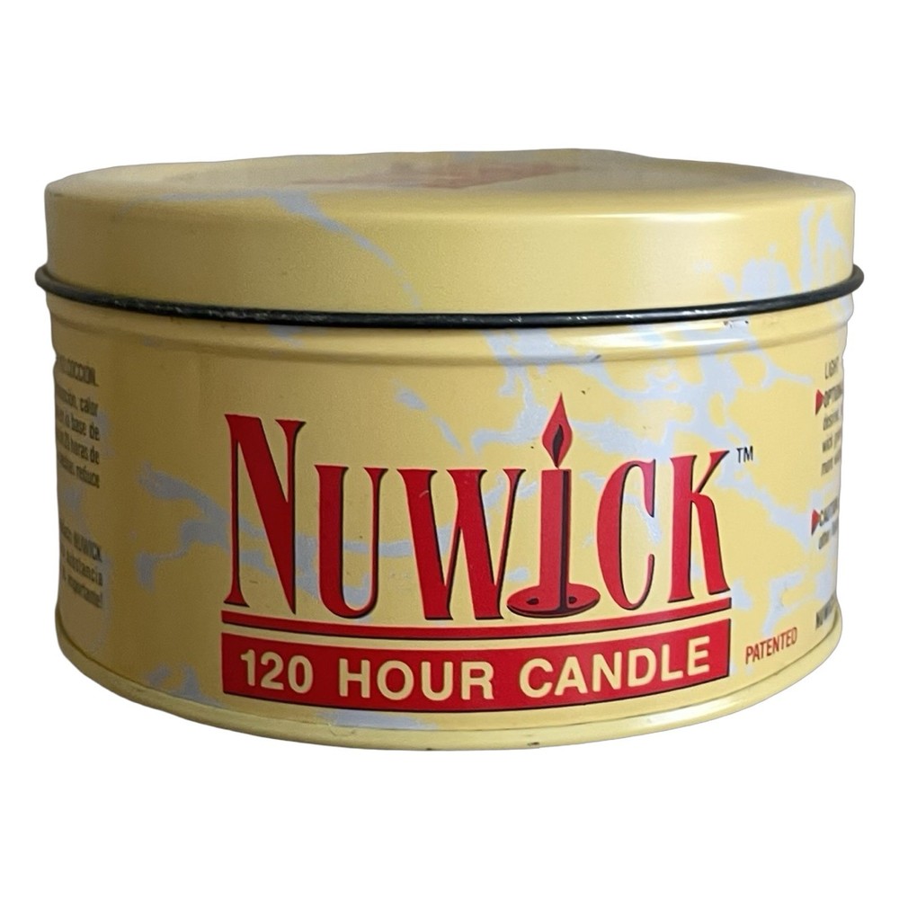 Nuwick 120 Hour Emergency Candle Moveable Wicks Reusable Light Heat Cook – 14 oz