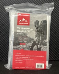 Rescue Guard Emergency Thermal Blankets 84″ x 54″ Waterproof & Windproof, 10pcs