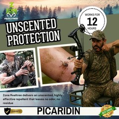 Zone Realtree Invisible Hunter Picaridin Insect Repellent Spray 10oz & 8oz Refil