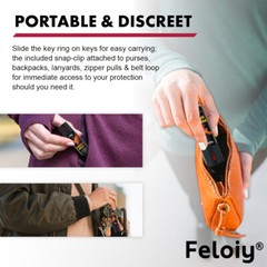 Feloiy 2oz Black Flip Top Safety Lock Pepper Spray For Self Defense