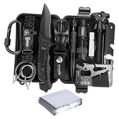 XUANLAN Emergency Survival Kit 13 in 1, Outdoor Survival Gear Tool with