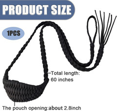 Paracord Balearic Shepherd Sling, 63 Inch Handcrafted Braided Slingshot, Roman