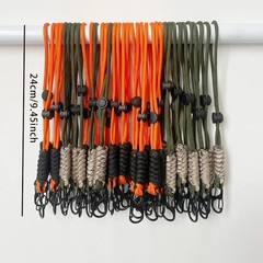 1/2/6PCS Paracord Keychain Wrist Lanyard Braided Key Strap Car Key Rope