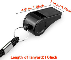 Whistle with Lanyard, Loud Crisp Sound Plastic Sports Whistles for Coaches, Refe
