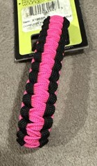 Bison Design S3 Paracord Survival Bracelet *8-12ft Hand Braided *Pink/Black *NEW
